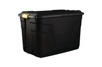 Strata - Coffre de rangement 190L ultra-résistant sur roulettes - Noir - Charge 470kg - Gerbable