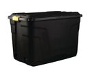 Strata - Coffre de rangement 190L ultra-résistant sur roulettes - Noir - Charge 470kg - Gerbable