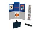 Kit complet stand 6 panneaux et présentoir 4 poches
