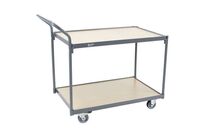 Manutan Expert - Chariot à plateaux en bois et acier - 2 plateaux 1000x600 mm - Capacité 250 kg - Garantie 10 ans