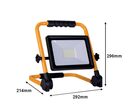 Projecteur LED 30W pour Chantier IP65 Portable + 3M de câble