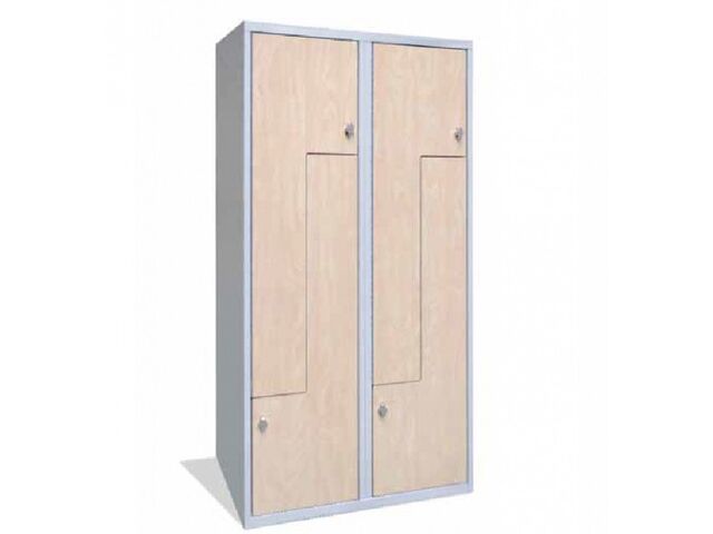 Vestiaire en L portes en bois L 400 mm
