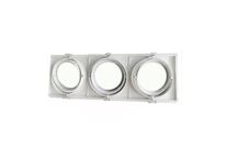 Support Triple Orientable BLANC Encastrable pour Ampoule AR111