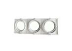 Support Triple Orientable BLANC Encastrable pour Ampoule AR111