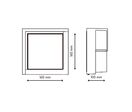 Applique Murale LED 15W Noire Carrée IP65 avec cache - Blanc Neutre 4000K - 5500K