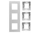 Plaque triple blanche + support à griffes Ref. 415