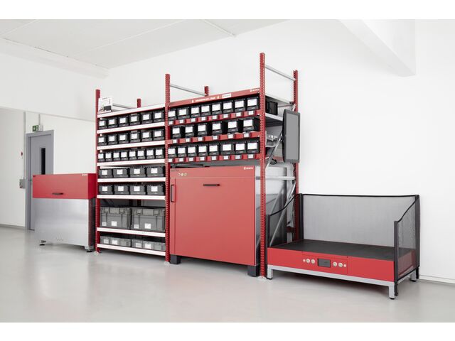 Système logistique automatisé pour visserie | Étagère Kanban RFID 