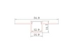 Pack de 5 - Profilé Aluminium encastrable 1m pour Ruban LED Couvercle Blanc Opaque