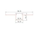 Profilé Aluminium encastrable 1m pour Ruban LED Couvercle Blanc Opaque - Pack de 5