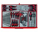 Servante d'atelier rouge - 7 tiroirs - Mini Master Set - 286 outils Teng Tools TKW26R286T