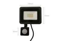 Pack de  10 - Projecteur LED Extérieur 20W IP65 NOIR avec Détecteur de Mouvement Crépusculaire