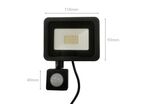 Pack de  10 - Projecteur LED Extérieur 20W IP65 NOIR avec Détecteur de Mouvement Crépusculaire