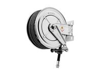 Enrouleur industriel Diesel 15 m Ø 1 10 bars Inox 304 avec enroulement automatique et support mural fixe Raasm RA.8542.603