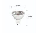 Pack de  10 - Ampoule LED GU5.3 / MR16 12V 8W SMD 80° - Blanc Chaud 2300K - 3500K