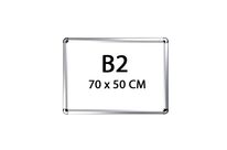 Cadre Cadro-Clic® coins arrondis B2 70 x 50 cm - GRIS