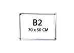 Cadre Cadro-Clic® coins arrondis B2 70 x 50 cm - GRIS