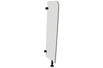 Cloison Sanitaire - Séparation Urinoir Adulte Gris Clair - Stratifié Compact HPL - 130x36.5cm - 15 Ans Garantie