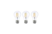 Pack de 3 Ampoules LED E27 A60 3.8W Filament Classe Énergétique A - Blanc Chaud 2300K - 3500K