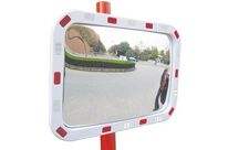 Manutan Expert - Miroir Routier Rectangulaire 80x60cm PMMA Extérieur - Vision 90° - 20m Observation - Garantie 10 ans