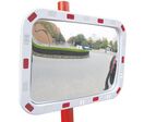 Manutan Expert - Miroir Routier Rectangulaire 80x60cm PMMA Extérieur - Vision 90° - 20m Observation - Garantie 10 ans