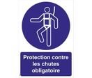 Panneau protection obligatoire contre les chutes