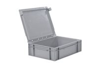 Schoeller Allibert - Bac norme Europe à couvercle gris - 10 L - 400x300mm - Polypropylène alimentaire gerbable