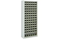 Armoire de Rangement Manugreen - 90 Bacs 1L Vert - 1690x700x300mm - Acier Gris - Organiser Entrepôt