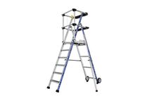 Tubesca-Comabi - Plateforme de travail Sherpamatic - 5 marches Aluminium - Hauteur de travail 3.41m - Charge 150kg - Éco-responsable