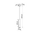 Suspension Lampe Noire pour Ampoule GU10