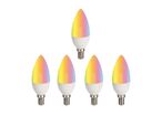 Pack de  5 - Ampoule LED Connectée Wifi E14 5.5W RGBW C37