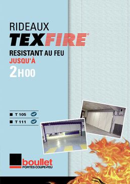 Rideau souple TEXFIRE pare flamme ou coupe feu DAS