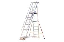 Tubesca-Comabi - Plateforme mobile PIR 10 marches Aluminium - Hauteur travail 4.18m - Charge 150kg - Certifié Décret 2004-924