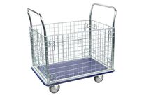 Manutan Expert - Chariot à mailles grillagé - 300kg - Acier - 10 ans garantie