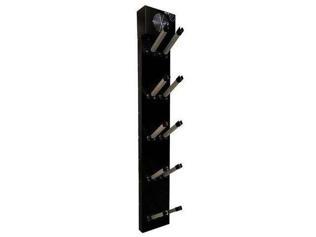 Akaze - Vestiaire Séchant Mural pour Chaussures et Gants - 5 Paires - Acier Noir Époxy - 350W