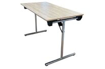 Table De Réunion Et D&amp;#039;accueil Pliante Reconditionnée - Beige