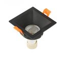 Support encastrable Spot Carré Noir Mat pour Ampoule GU10