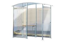 Mottez - Abri Fumeur 2m² Isolé Métal Zingué avec Banc - Design et Durable