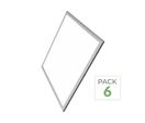 Pack de 6 - Dalle LED 60x60 Slim 36W ALU - Pack de 6 / Blanc Neutre 4000K - 5500K