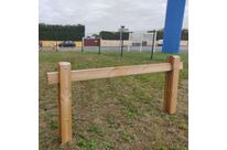 Barrière en bois coulissante