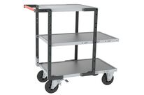 Servantes Flatpack 3 plateaux tôle galva 2 plateaux longs et 1 plateau court 400 kg