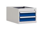 Coffre H=200mm 2 Tiroirs (2x100) Gris/bl Eu