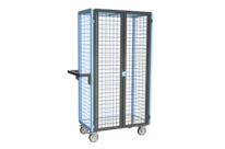 Servantes grillagées 4 côtés, verrouillables, plateau tôle galva 250 à 500 kg