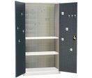 Manutan Expert - Armoire pour outillage haute - Acier Anthracite 1000x1950x450mm - 2 Portes - 2 Tablettes - Garantie 10 ans