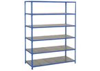 Manutan Expert - Rayonnage mi-lourd Rapid 2 - 6 tablettes acier - 1980x1525x455 mm - Charge 149 kg/tablette - Montage sans outils