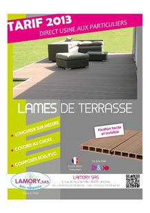 Catalogue lame de terrasse