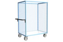 Servante grillagée 3 côtés, plateau bois, 1200 x 800 mm, 500 kg, FIMM