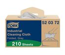 Tork - Chiffon de Nettoyage Industriel Plié Handy Box - Gris - Tissu - 210 Feuilles/Paquet - Haute Absorption