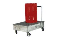 Bac à roulettes avec rétention