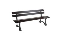 Manutan Expert - Banc de collectivité Classique Fonte/Bois - 180cm Largeur Assise - 77cm Hauteur - Design Robuste et Durable