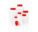 FLACON ROND VISSANT EN PEHD + OBTURATEUR + COUVERCLE